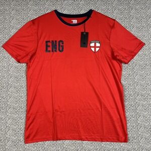 England Football Jersey Red # 9 Adult Sizes Medium Soccer T-Shirt Regular Fit